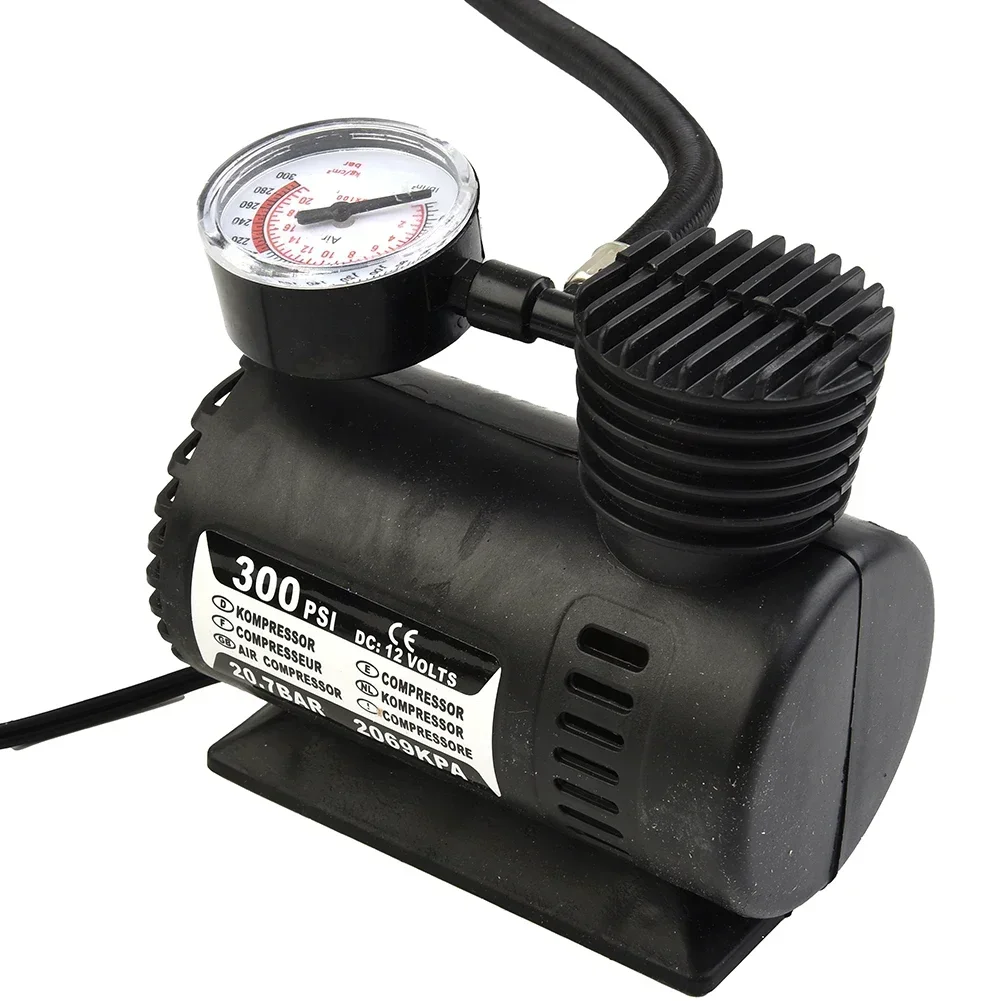 12V Car Electric Air Pump 300psi Air Compressor Tire For Inflator High Quality Metal Plastic 300 PSI 25L/min Car Tire Inflator