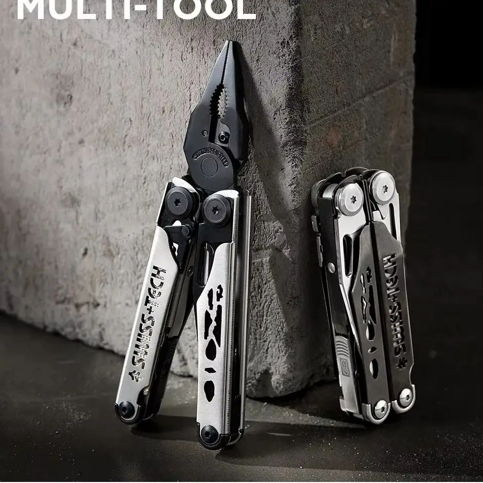 SWISS TECH 37 IN 1 Multi-Tool Pliers Folding Knife Replaceable Parts Outdoor Survival Hiking Camping EDC Tool Set Combo