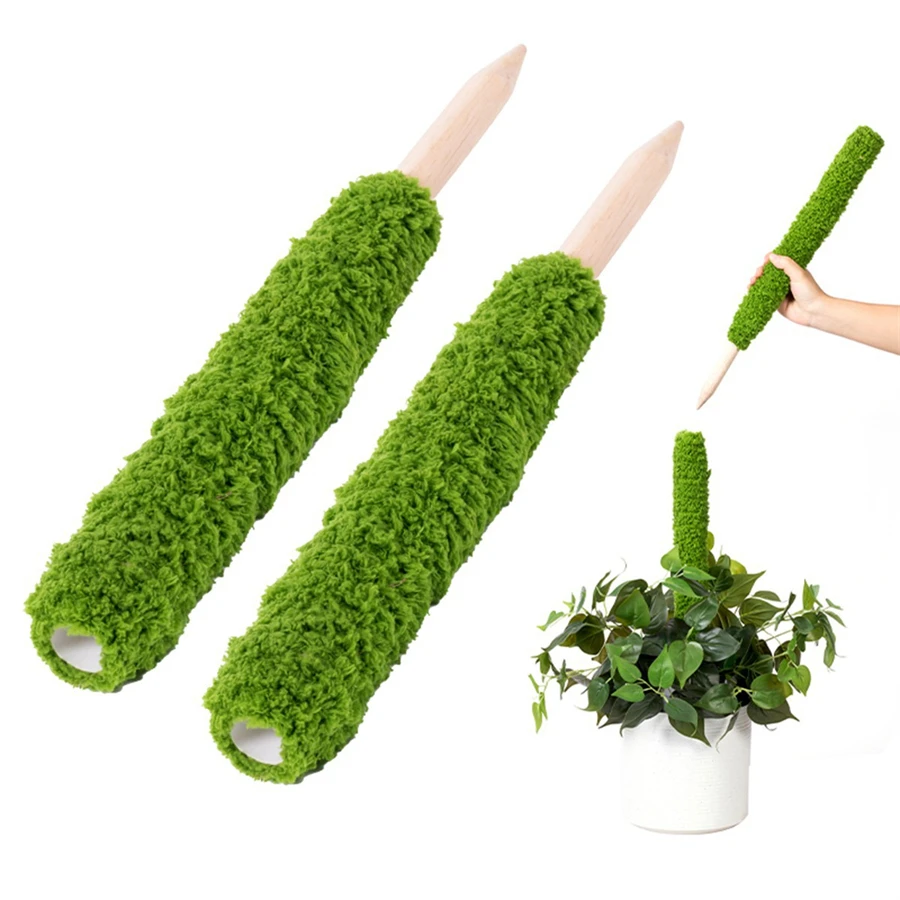1PC Artificial Simulated Moss Stick,Connectable Coconut Palm Stick Plant Moss Pole,DIY Gardening Support Climbing Poles