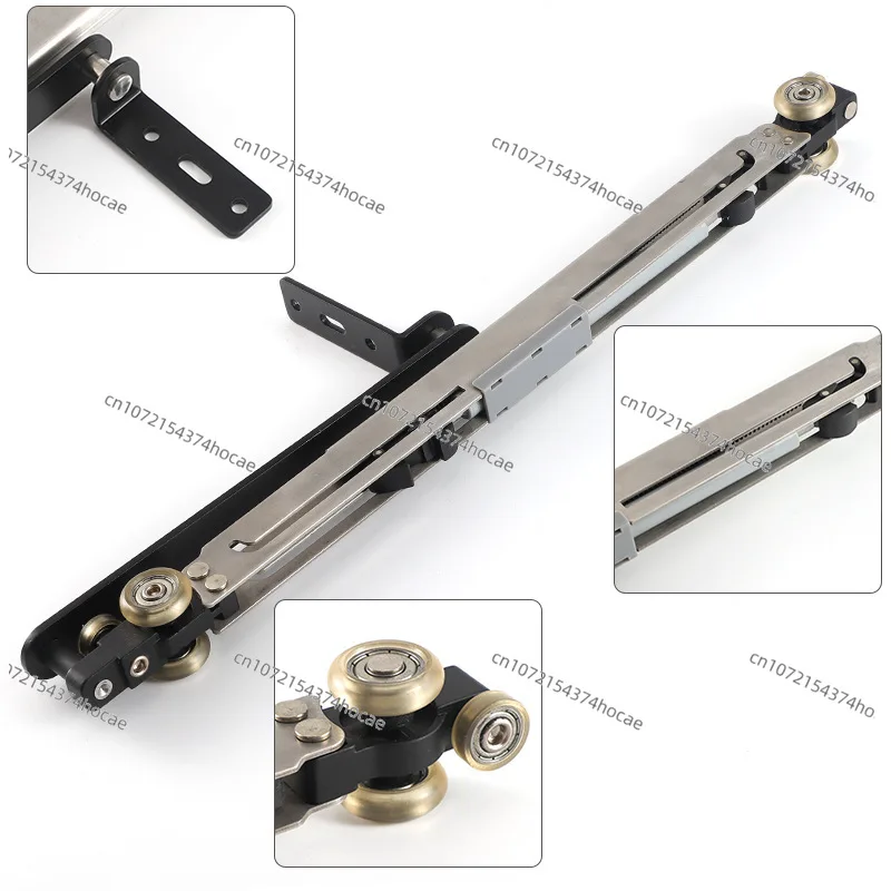 Push-in Bus Door Slide Hardware Bedroom Invisible Door Hanging Rail Sliding Wheel Track