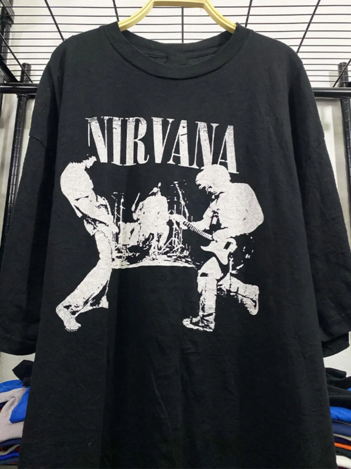 Nirvana Band's Trendy Street Fashion Vintage Retro Atmosphere Short Sleeved Niche Men's and Women's Pure Cotton T-shirt