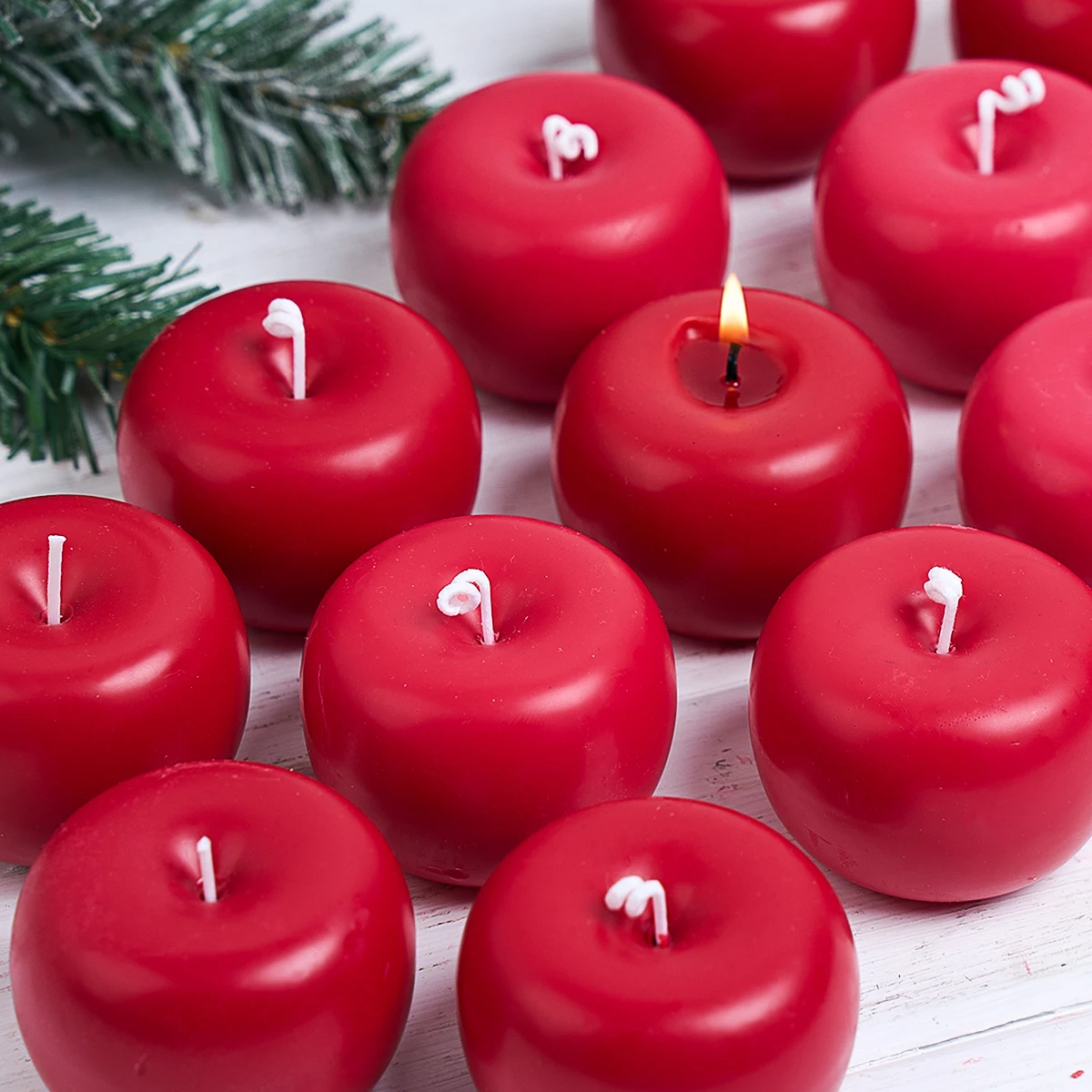 Simulation Apple Candle Silicone Mold DIY Handmade Aromath Soap Plaster Resin Craft Casting Molds Home Christmas Decor Supplies