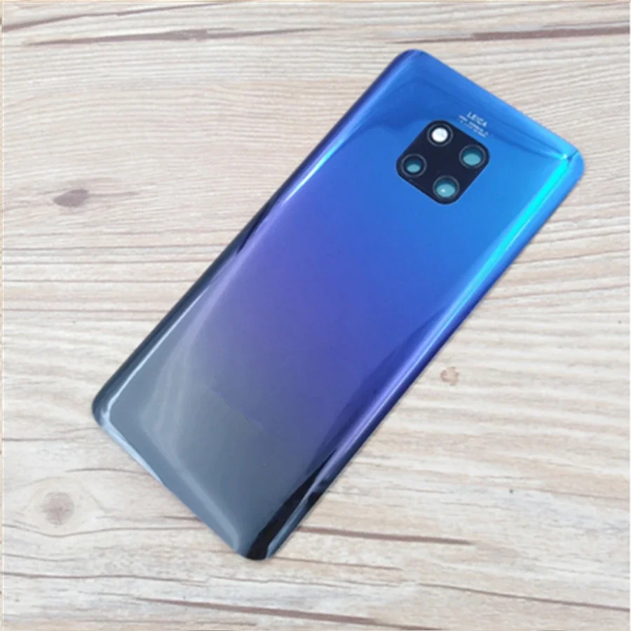 For Huawei Mate 20 Pro Glass Back Cover Rear Door Housing Battery Case Replacement Repair Parts Mate20 Pro With Camera Lens+Logo