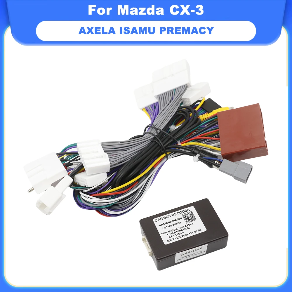 

For Mazda CX-3 AXELA ISAMU PREMACY 16Pin Car Radio cable canbus Harness