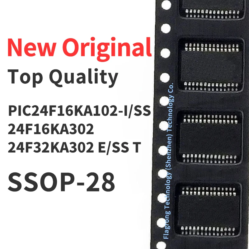 

(10 Pieces) PIC24F16KA102 PIC PIC24F16KA302 PIC24F32KA302 -I/SS SSOP-28 New Original
