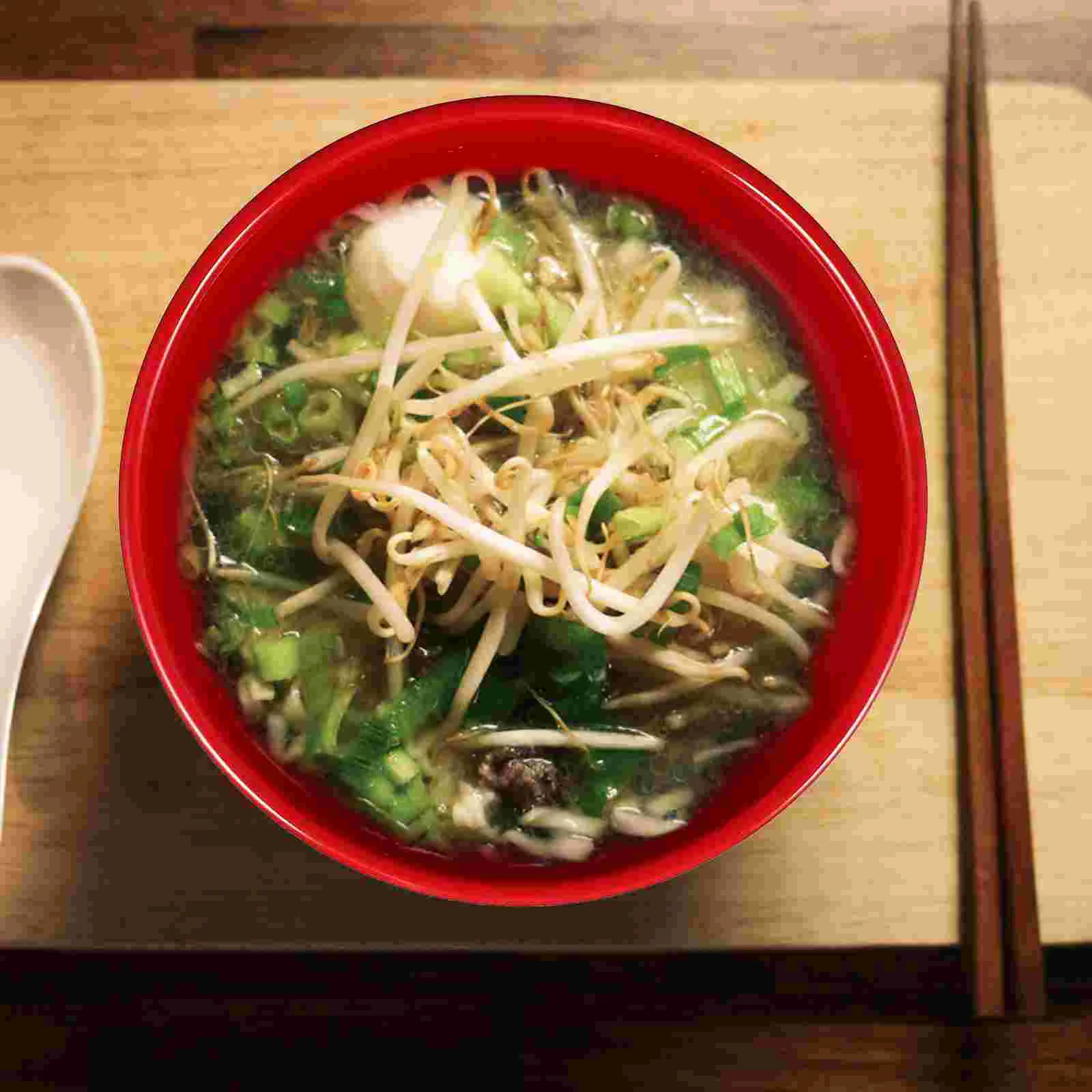 4 Uds. Cuenco para Ramen, vajilla de melamina, comida fría y caliente, sopa, ensalada, fideos, Pasta, frutas, Impermeable, suave, No