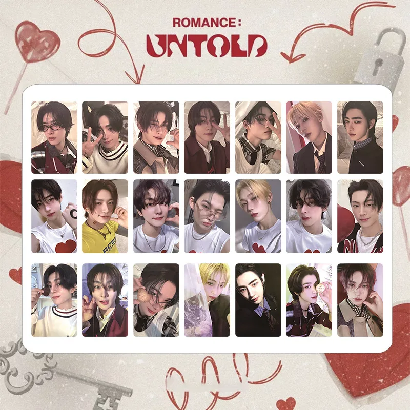 7pcs/Set Kpop Idol Boy Group Lomo Cards New Album ROMANCE UNTOLD Photocards XO (Only If You Say Yes) Song Theme Card Fans Gifts