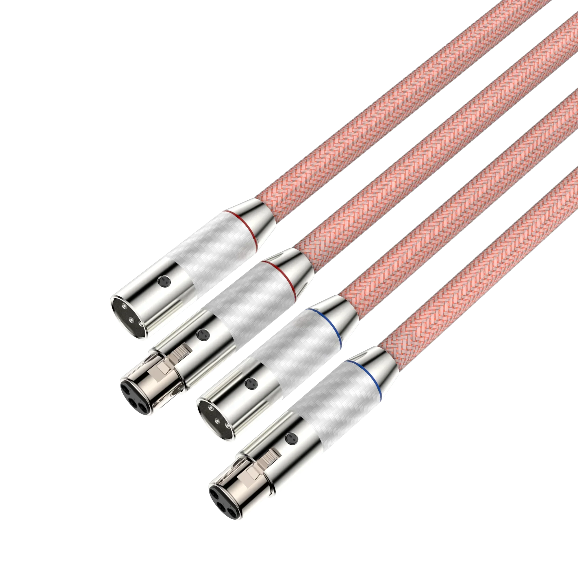 HIFI A88 Reines Silber XLR Symmetrisches Verbindungskabel 3-polig 2 Stecker auf 2 Buchsen Audiokabel für DAC DVD CD-Player Verstärker
