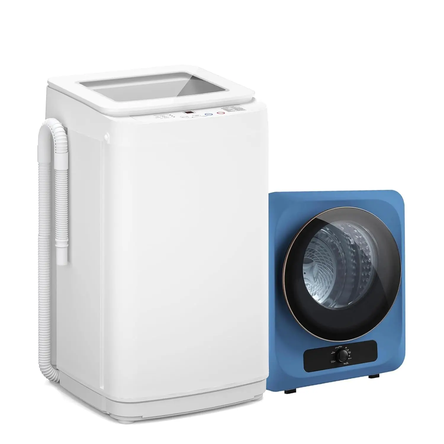 Portable Washer Dryer Combo 14 lbs Automatic 1.5 Cu.Ft Dryer Drain Pump Compact Laundry for Apartment RV Dorm, Customized