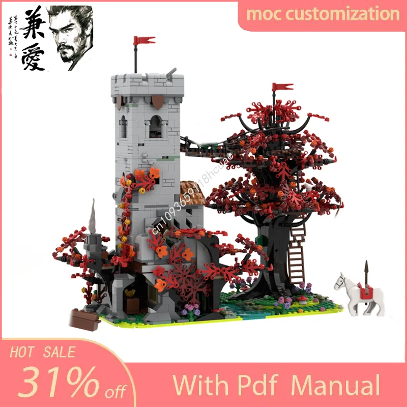 

Moc Medieval Forestmen's Crossing Modular Castle Model Building Blocks DIY Creative Assembly Educational Bricks Toys Kids Gifts