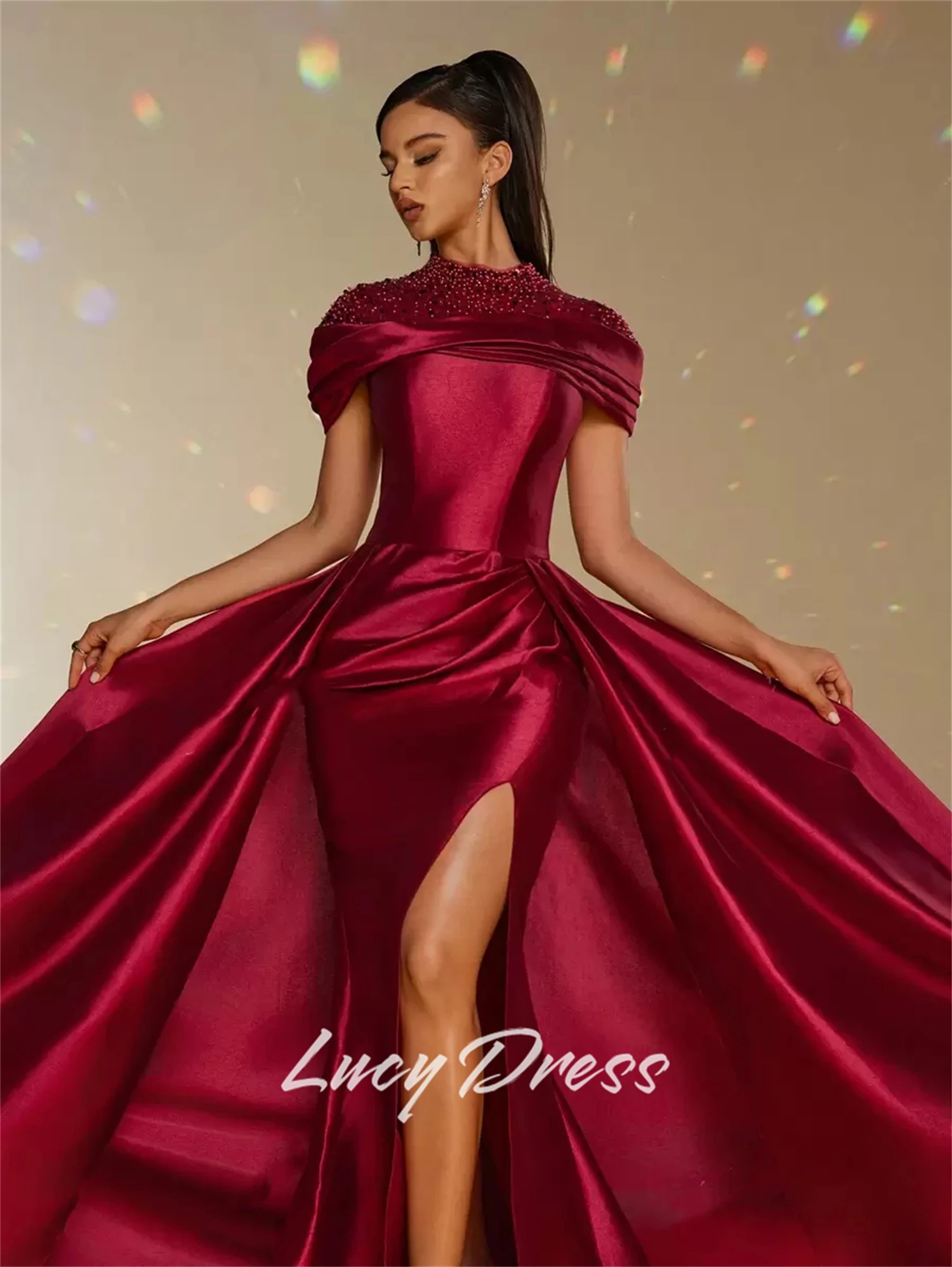 Lucy Aangepaste feestjurk Sharon Happy Avondjurken Vrouw Elegante jurk voor speciale gelegenheden Zomerjurken 2025, Galajurk Prom