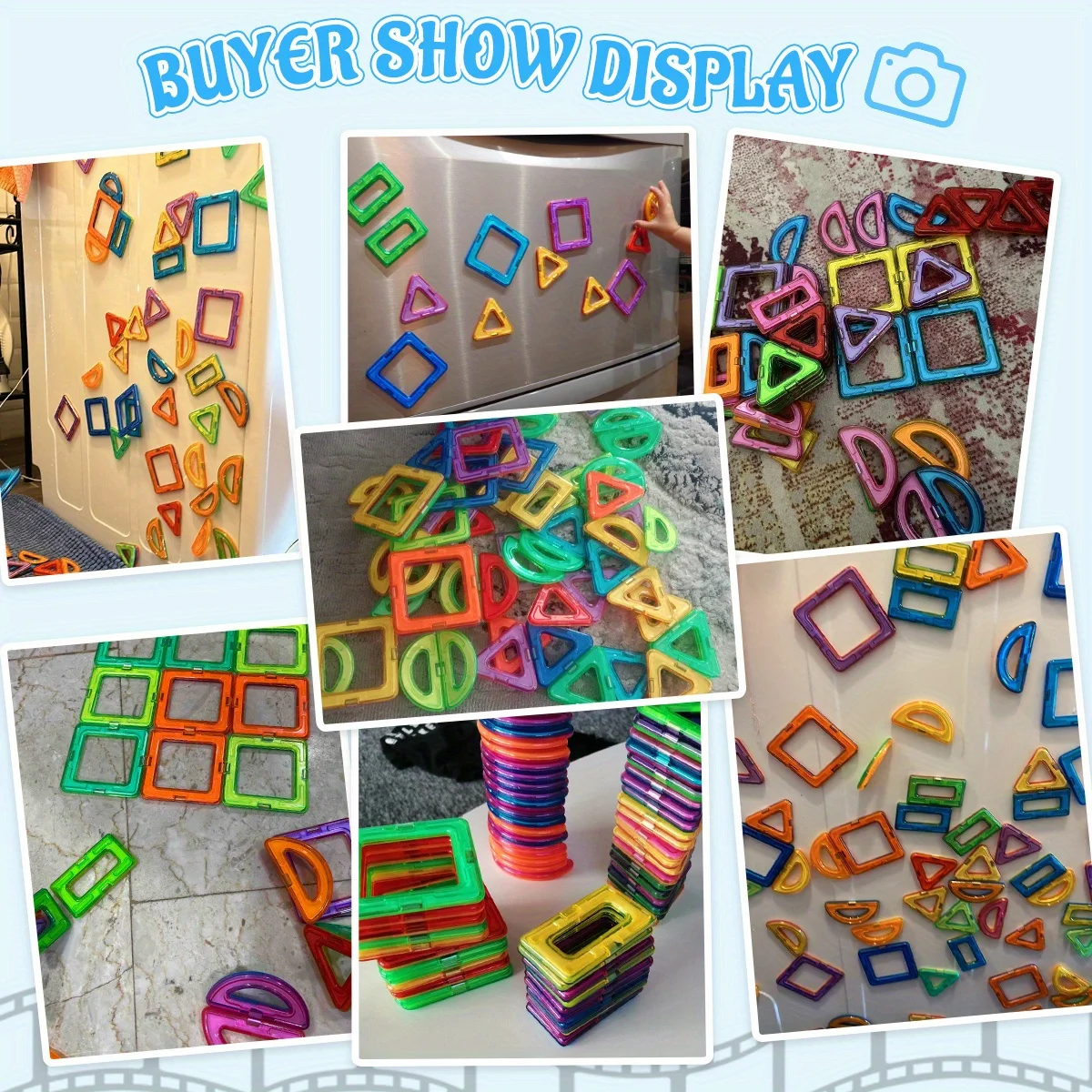 Juego de Bloques de Construcción Magnéticos Grandes - Juguete Educativo STEM, Mezcla Colorida, Regalo Creativo para Cumpleaños/Días Festivos