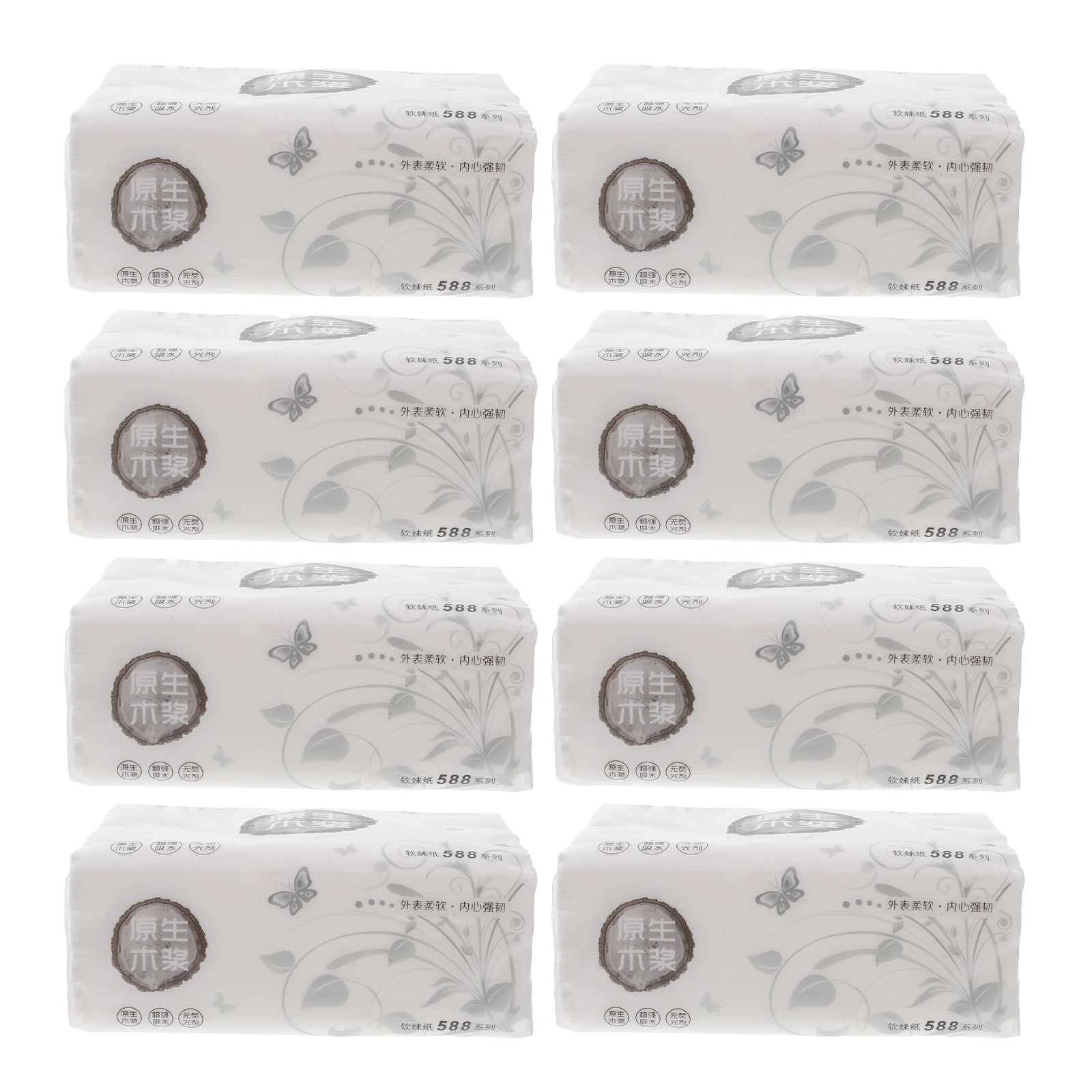 8 قطعة مناديل ورقية مصنوعة من لب الخشب ناعمة وآمنة للبشرة الحساسة متعددة الاستخدام للمنزل والفندق ومطعم البار والأماكن العامة يوميًا #1