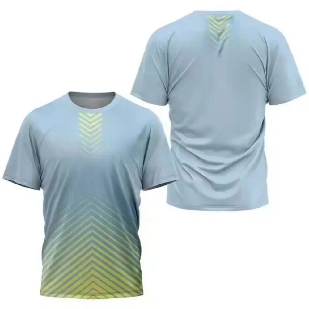 Summer 3D Printed Pattern New Men's Fitness Sports Clothing Gym Shorts Sleeve Football Shirt Breathable Outdoor Sports T-Shirt
