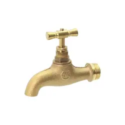 1PC Bibcock Mop Pool Brass Faucet Single Cold Water Tap for Kitchen Sink Toilet Tap Thread G1/2' 3/4' Wall Mounted