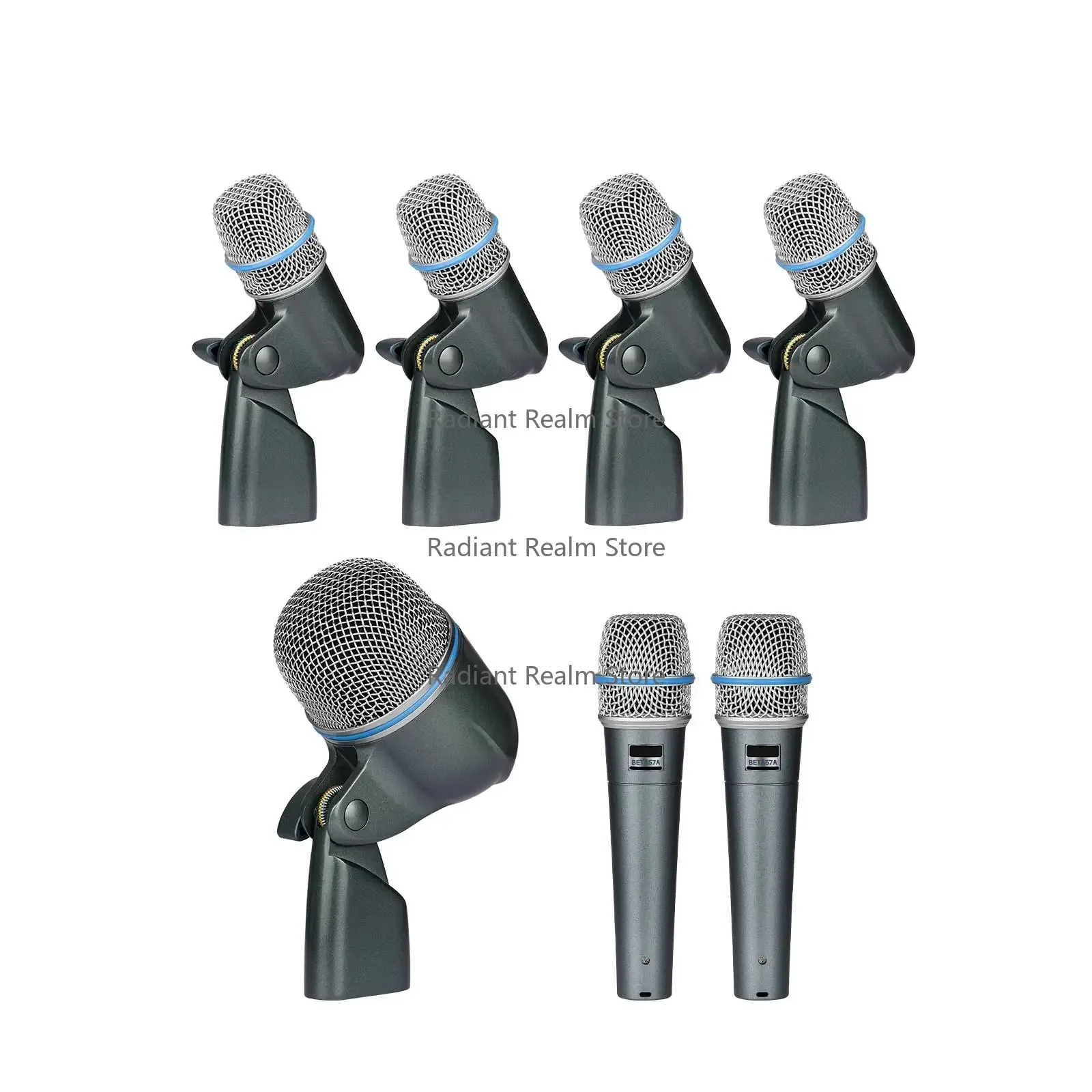 Professional 7 Piece Drum Kit Instrument Microphone Mic For Bass Amp Toms Snare Drum drum microphone set for stage view 3