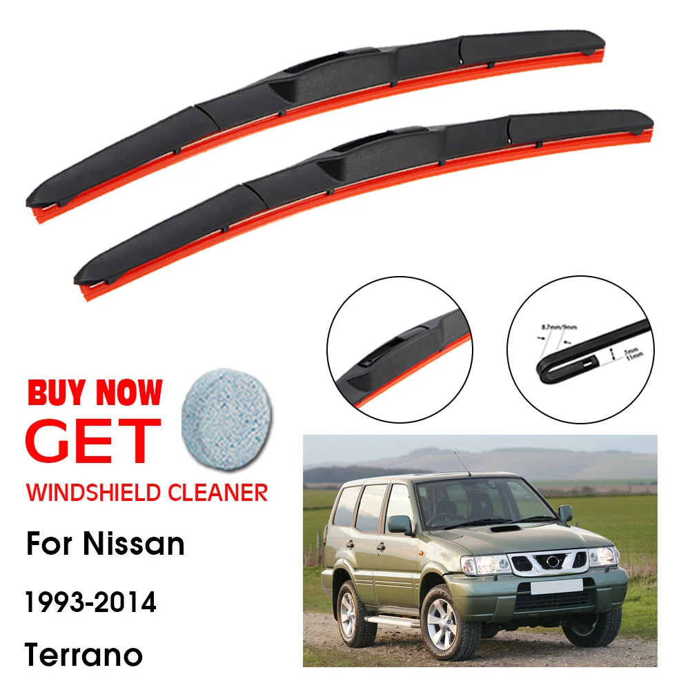 

Car Wiper For Nissan Terrano 21"+20" 1993-2014 Front Window Washer Windscreen Windshield Silica Gel Wiper Blades Accessorie