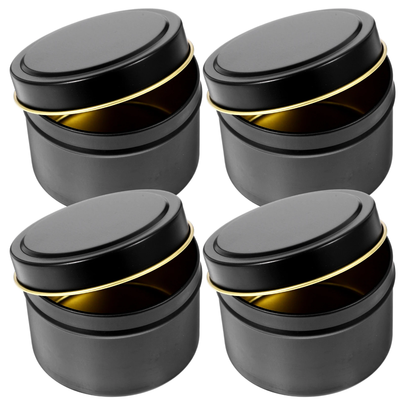 

4pcs Aromatherapy Gift Tin Diy Making Metal Jars Small Round Empty Containers For Essential Oils Storage Craft Tea Light