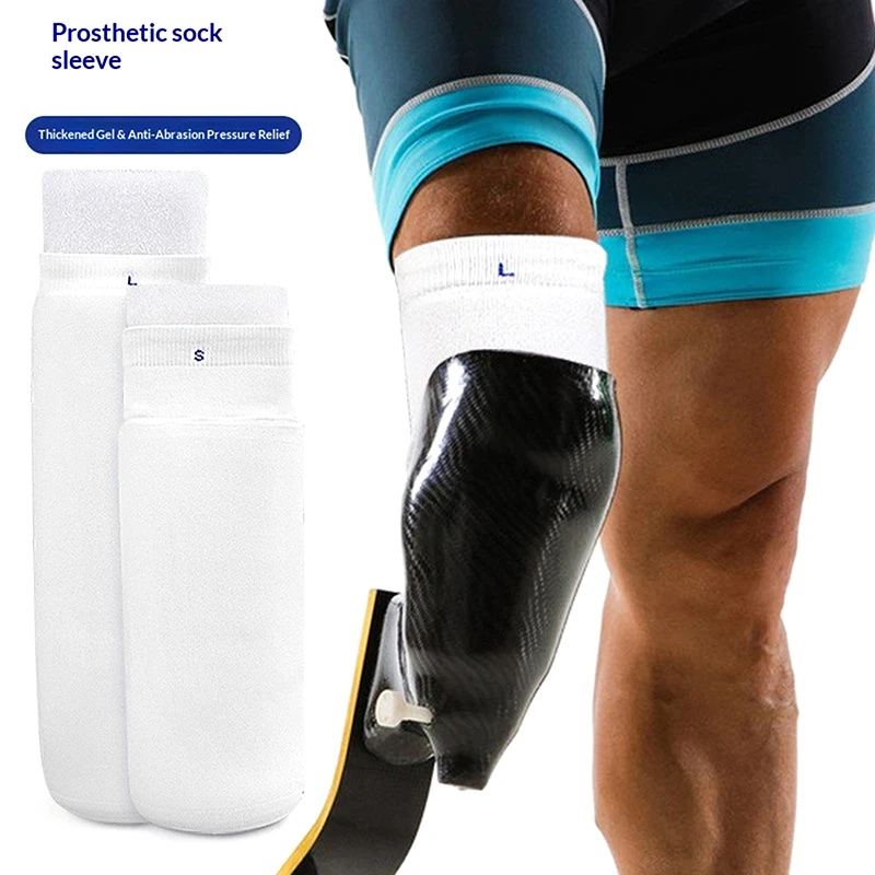 

Thicken Calf Prosthetic Gel Sleeve Silicone Sock Disabled Residual Limb Leg Below Knee Amputees Sheath Soft Cover Liner Stump