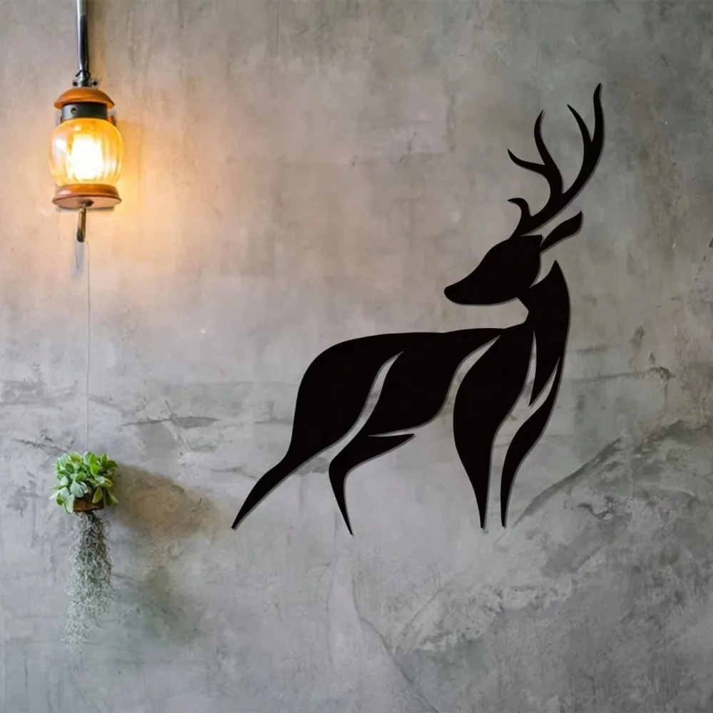 

Metal Deer Wall Art Wildlife Home Decor Handmade Sculpture Gift