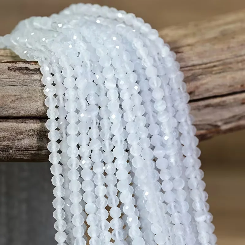Yumfeel 3mm Faceted Beads Cat Eye Stone Bead Accessory,Used For Handmade Diy Jewelry Making Necklaces,Bracelets, Earrings, Rings