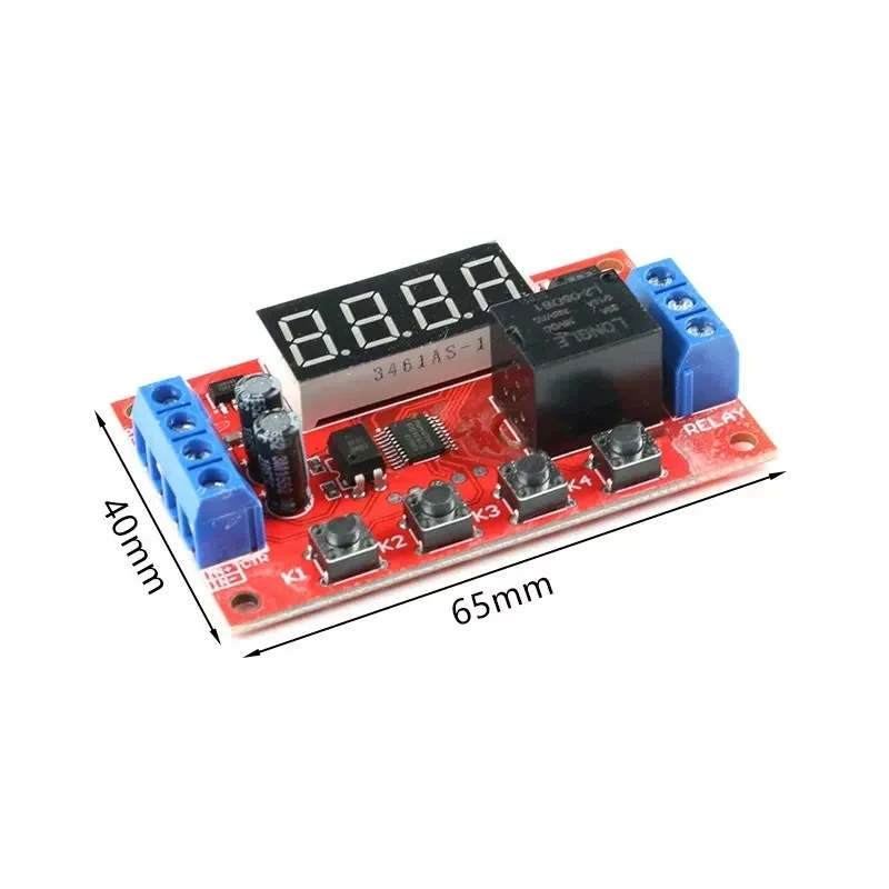 DC 5V 12V 24V 10A Adjustable Time Delay Relay Module 32 Modes LED Digital Timming Trigger Timer Control Switch Pulse Cycle