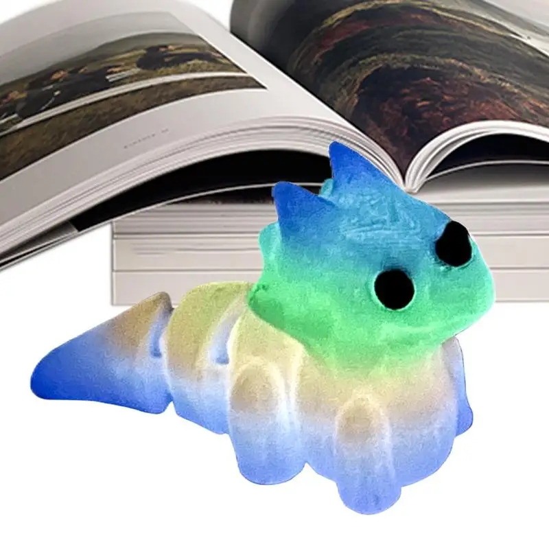 3D Printed Mini Triceratops Figurines Dinosaur Fidget Toy Kids Triceratops Animals Figures Model Toys Cute Glowing Dinosaur Toy