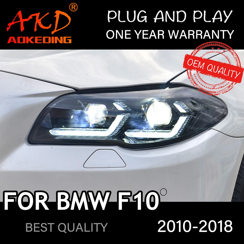 

Фары для BMW F10 2011-2017 530i M5, автомобильные светодиодные фары DRL Hella, ксеноновые линзы Hella Hid H7 F11 F18, автомобильные аксессуары