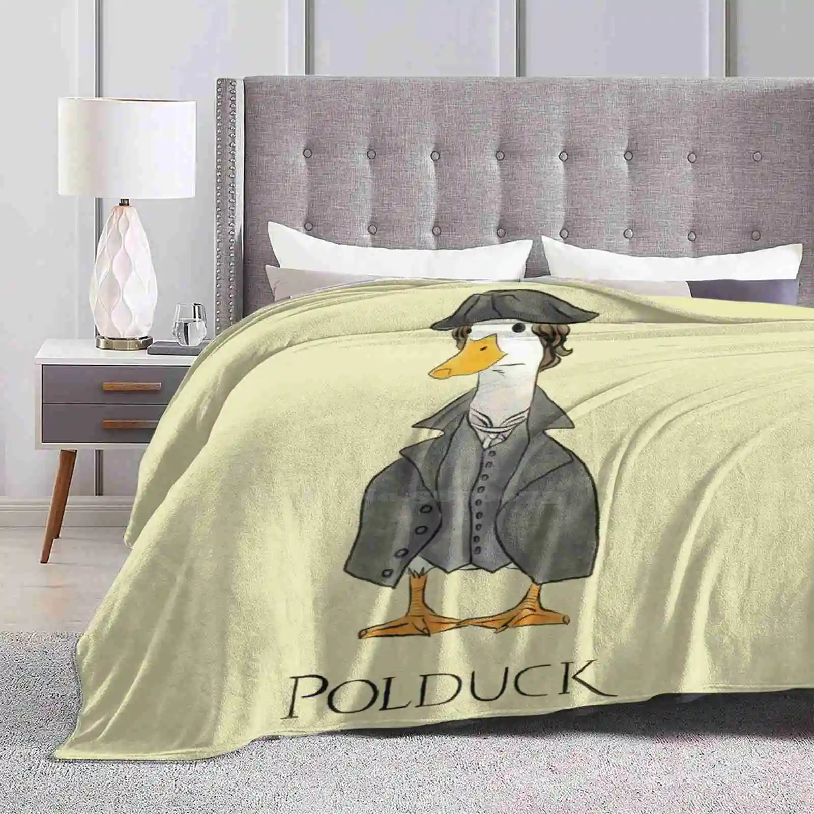 Polduck Fashion Soft Warm Throw Blanket Funny Silly Parody Poldark Polduck Cute Bird Goose Anthropomorphic Cornish Mines Cool