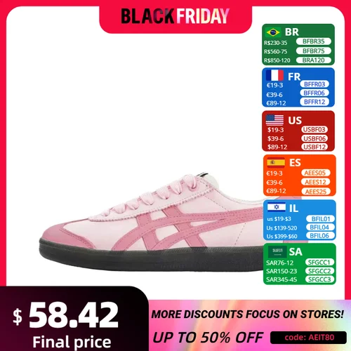 Asics Onitsuka Tiger Tokuten 여성용 클래식 러닝화, 경량 운동화 핑크
