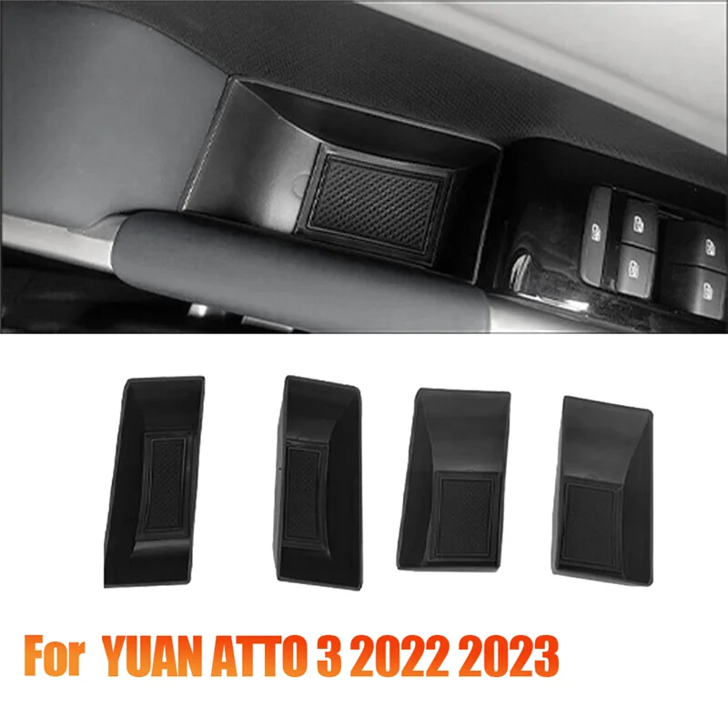 Car Interior Door Armrest Storage Box Cover Case Front / Rear Door Handle for YUAN Plus EV ATTO 3 2022