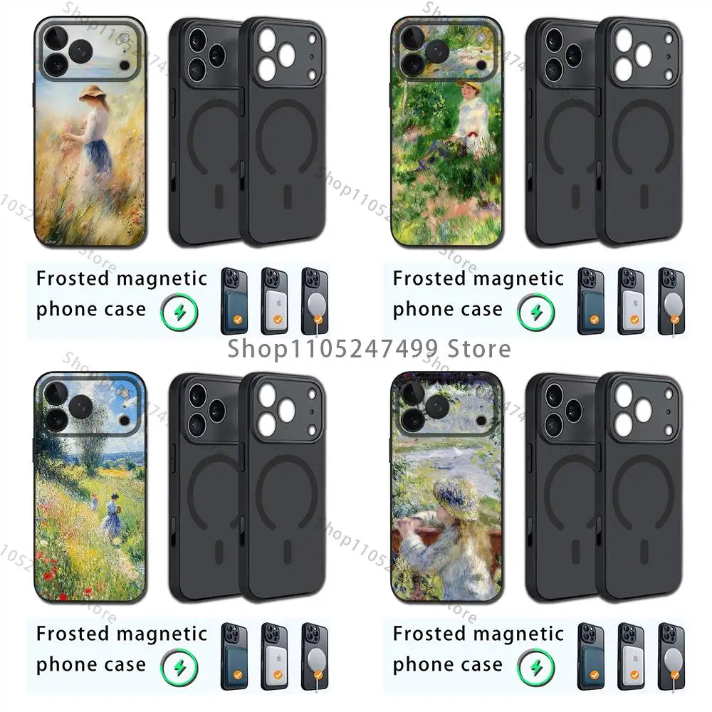 

Pierre A-Auguste R-Renoir For iPhone 17,16,15,14,13,12,11,Plus,Pro,Max Mini For Magsafe Magnetic Wireless Charging Phone Case