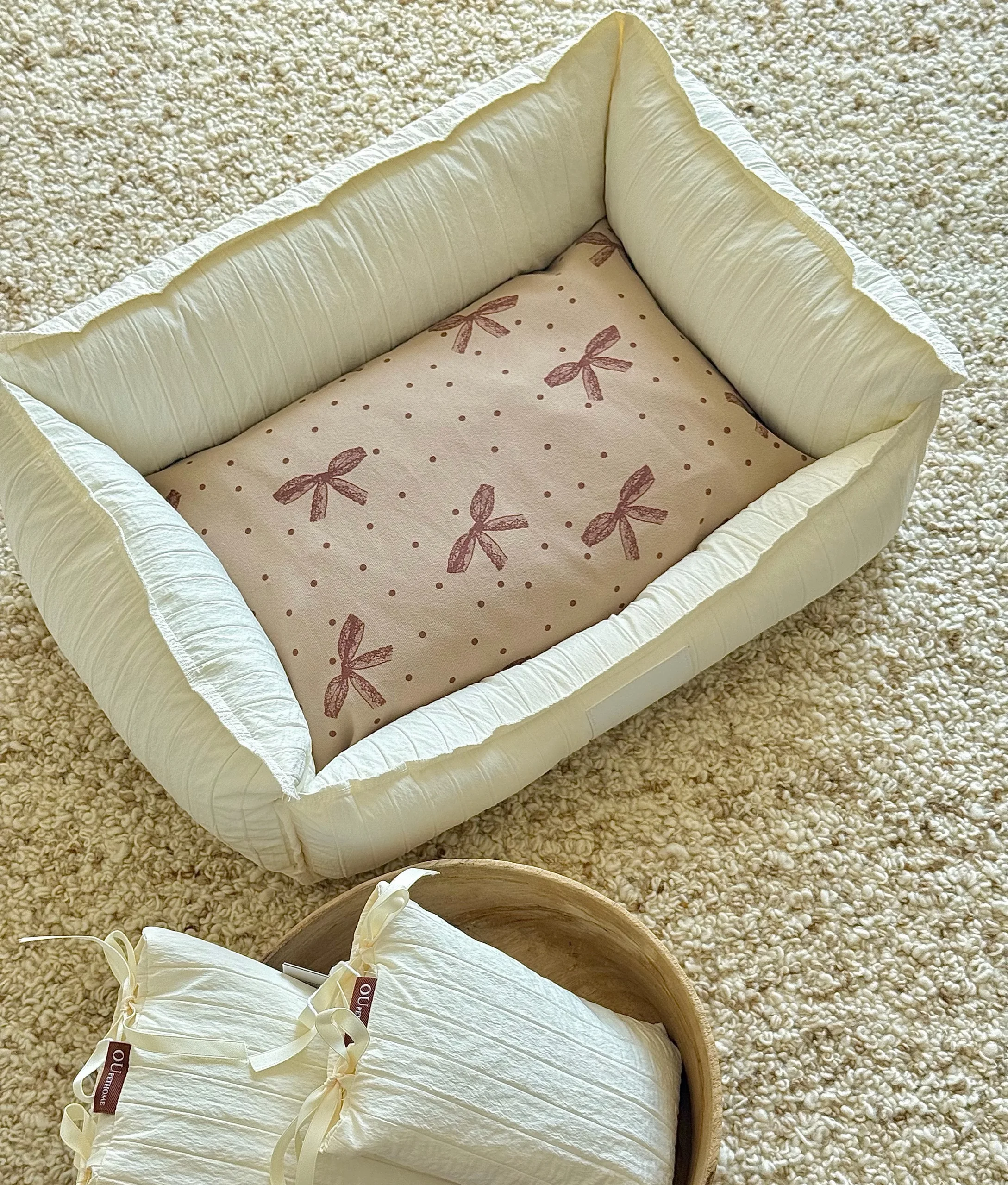 Soft Washable Dog Bed for Small Breeds Removable Cover Calming Pet Mat Easy To Take Care of Cat Dog Nest Pet Kitten Cat Nest