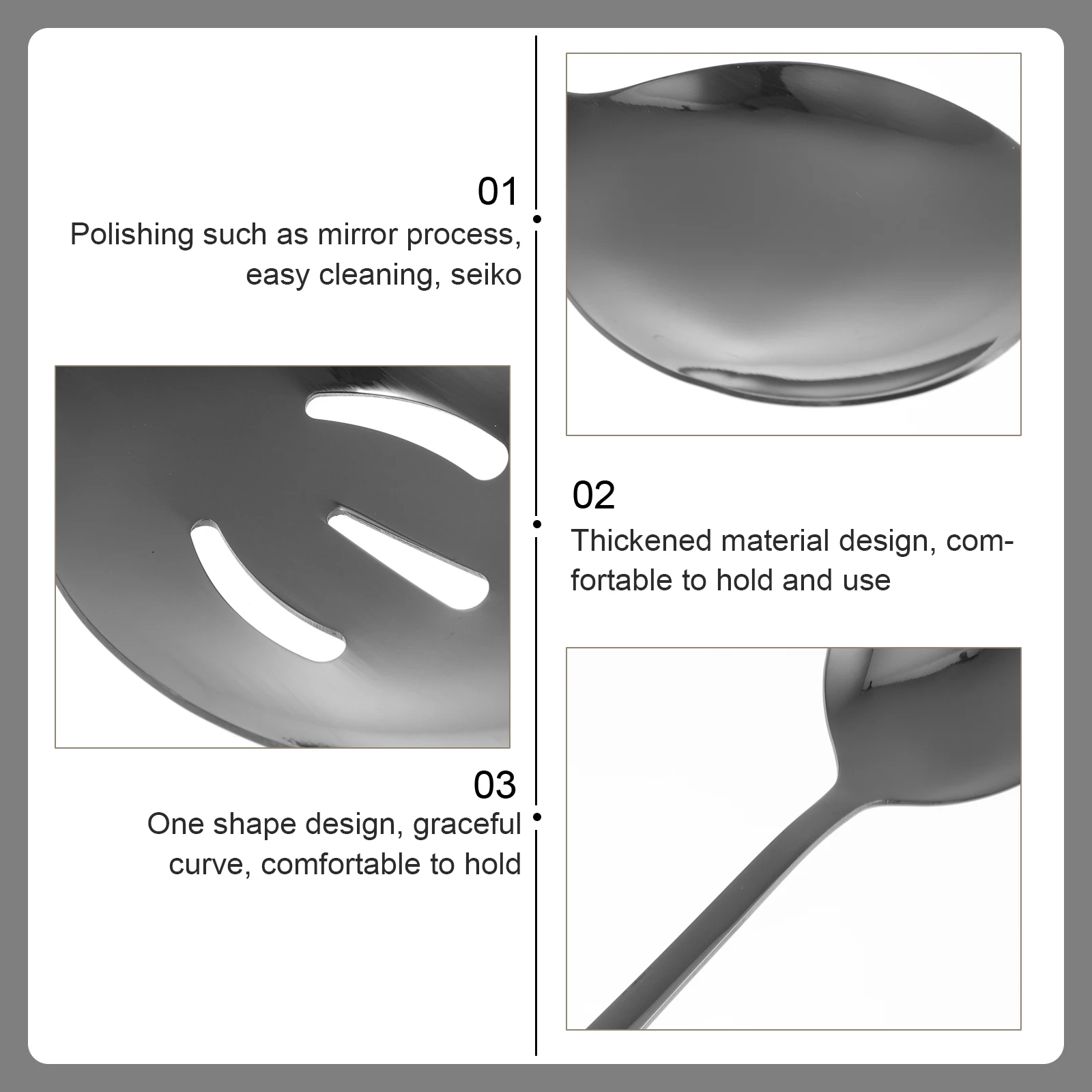 

4 pcs Public Spoon Fork Set Stainless Steel Food Serving Spoon For Restaurant Home Kitchen Use Rice Salad Soup Utensils Long