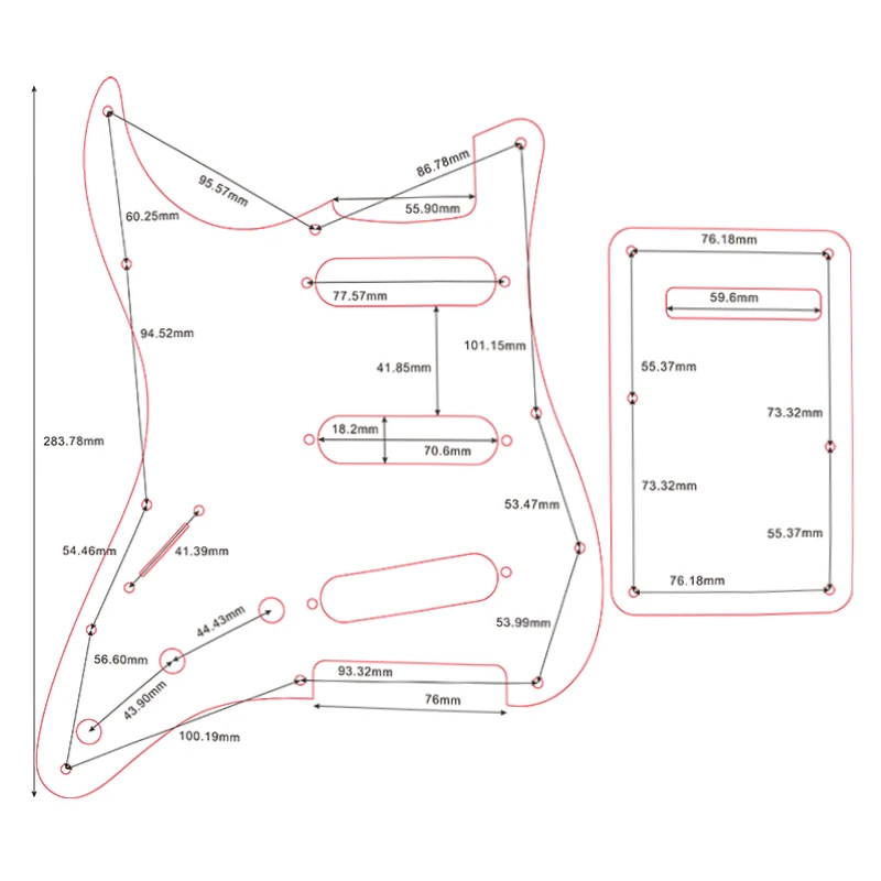 Pleroo Guitar Parts -For US Fd Left Handed Strat 72\'11 Screw Hole Guitar Pickguard & Back Plate Scratch Plate Multicolor Choice