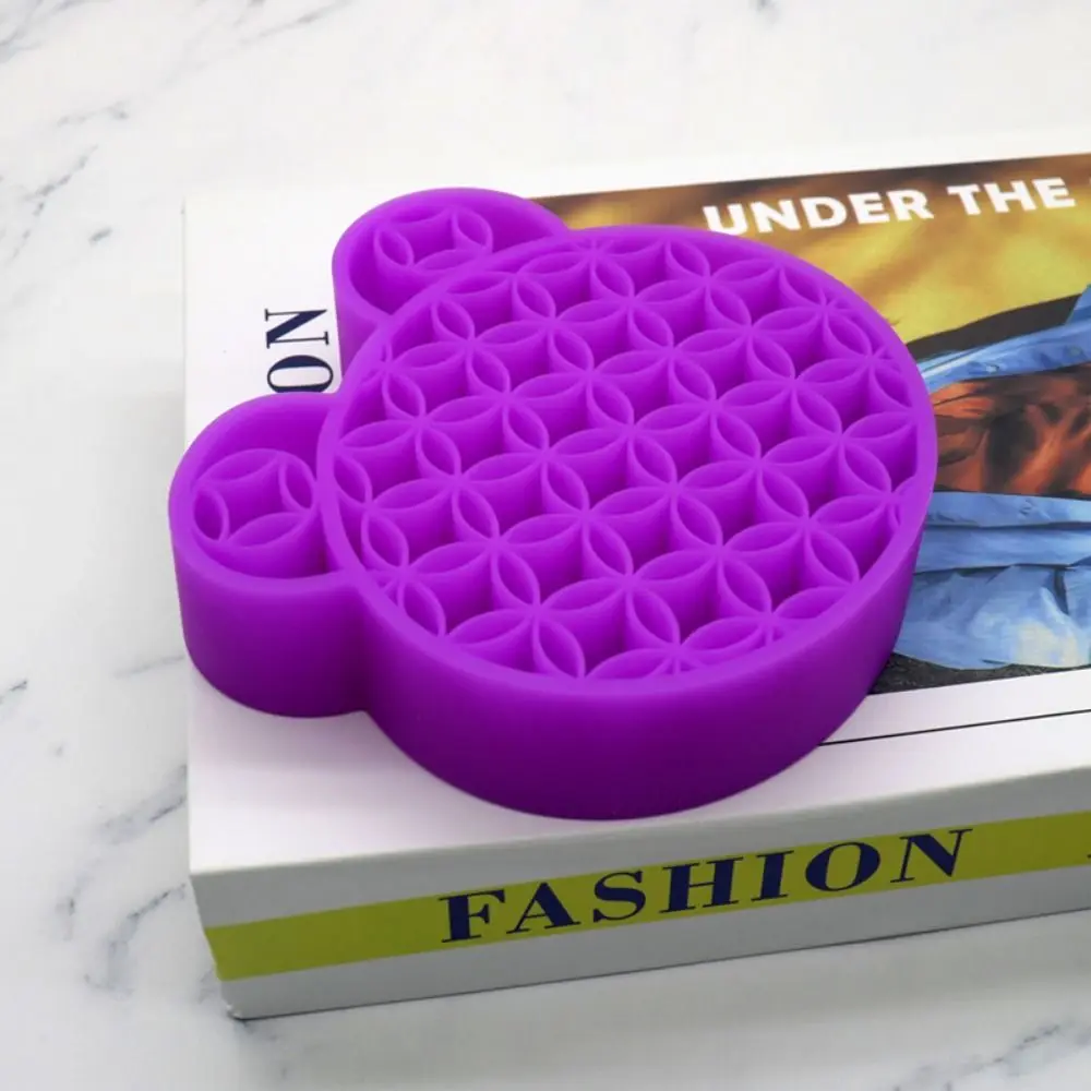 Porte-pinceau de maquillage en silicone créatif, rangement pour stylo rond, étui robuste avec oreilles, séchage des pinceaux de maquillage, porte-pinceau T1