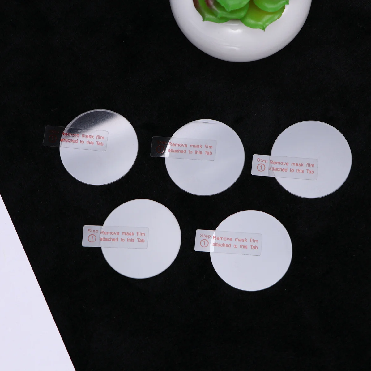 5 قطعة فيلم زجاجي للساعة شكل دائري 37 مللي متر واضح واقي للشاشة المقسى مقاومة للخدش الغبار برهان حامي للساعات المستديرة #5