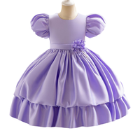 2-12 Years Old Purple Girls Dress Party & Daily Lolita Puffy Kids Vestidos 2 4 5 6 7 8 9 10 12 Years Old Kids Clothes 247026