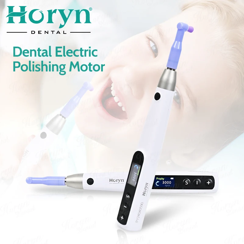 den tal Cordless Mini Head Rechargeable Polishing 2500rpm Electric Teeth Prophy Handpiece Motor with Prophy Angle