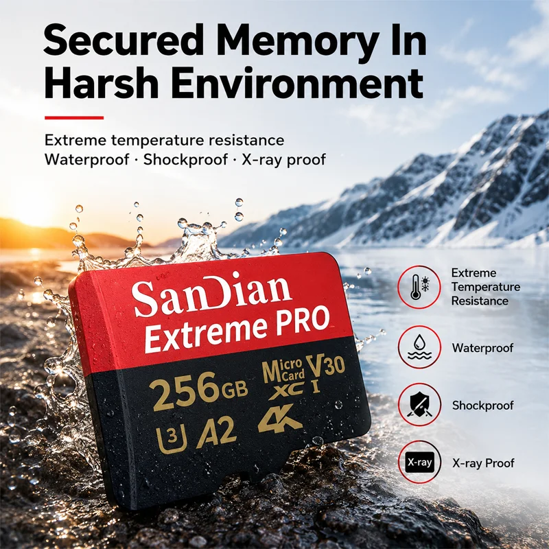 128GB 256GB Original Micro TF/SD Card Class 10 High Speed Memory Card Compatible with Phone, Laptop and PC