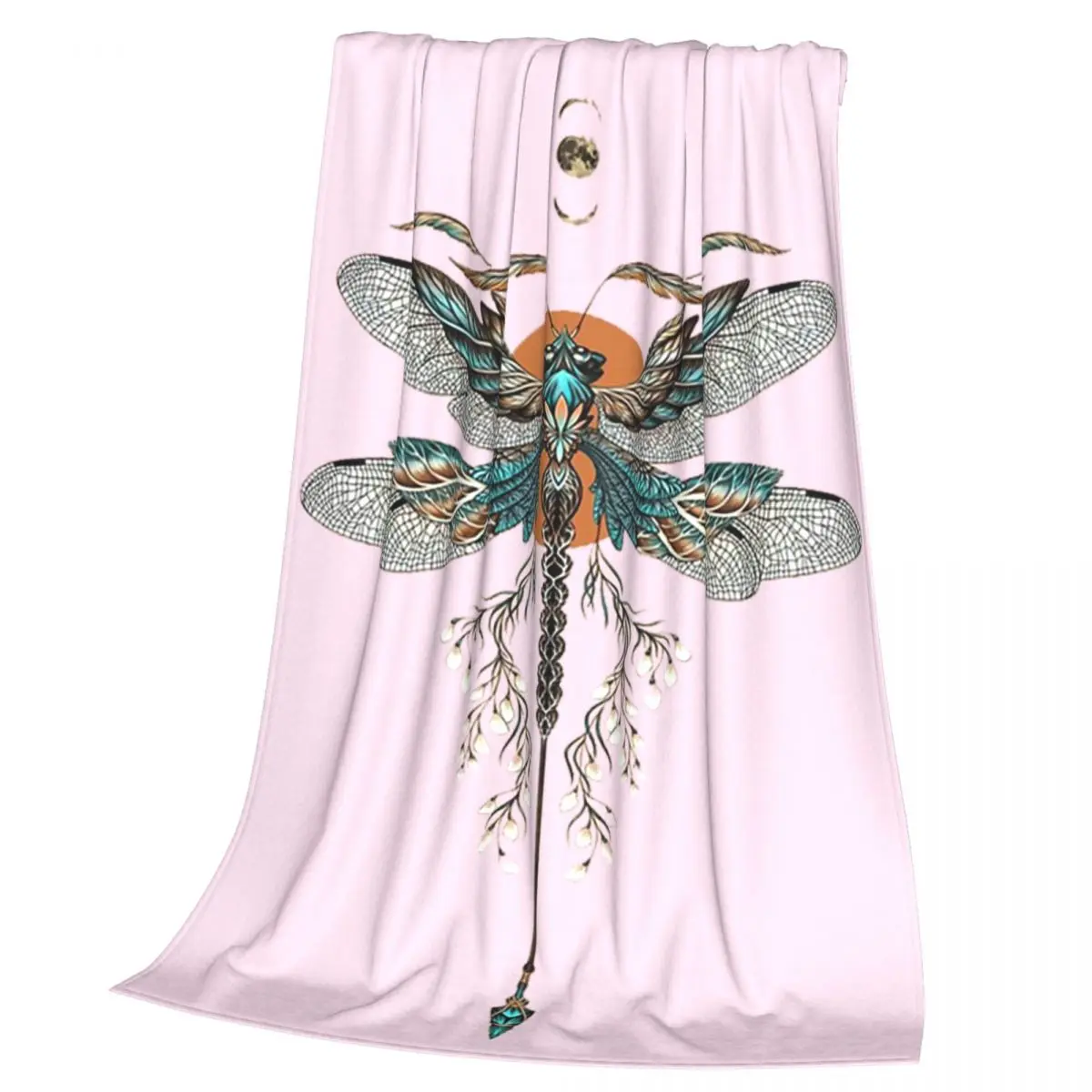 Dragon Fly Tattoo Blankets Soft Warm Flannel Throw Blanket Bedding for Bed Living room Picnic Travel Home Couch