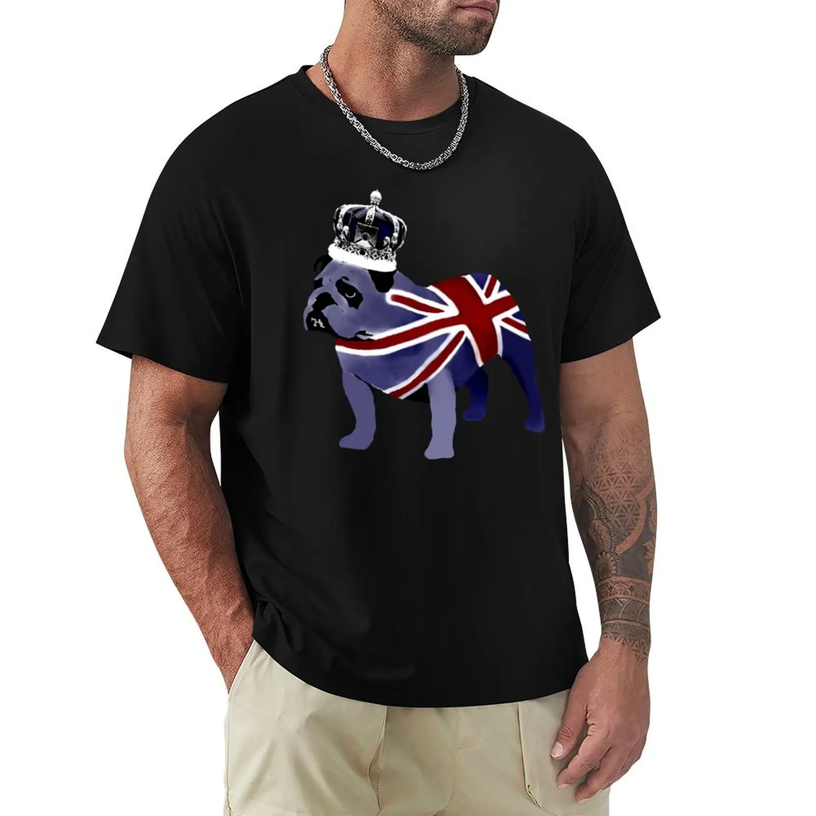 

English Bulldog T-Shirt vintage quick-drying t shirts for men cotton