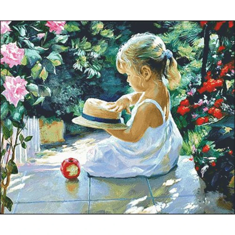 

ZZ6069 Cross Stitch Set Cross-stitch Kit Embroidery Needlework Craft Package Cotton Fabric Floss Homfun Painting Animal Crossing