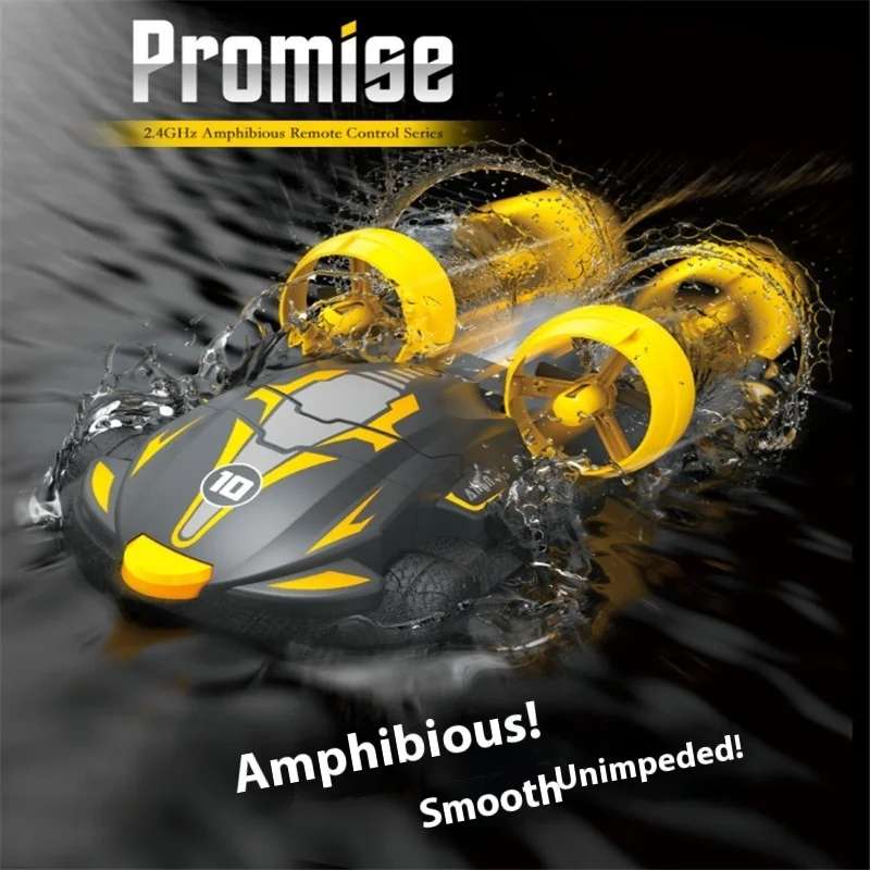 Amphibious Remote Control Car Two In One Water And Land Drift U-Turn Hovercraft Model Tail Thrust Electric Toys
