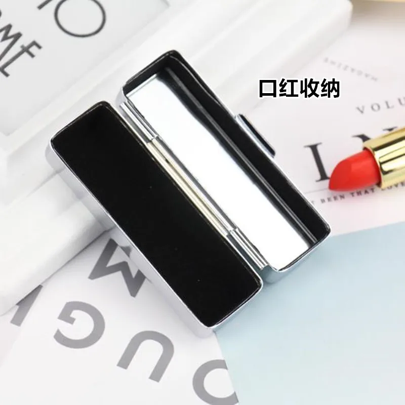 Kreative Mini Tasche Aschenbecher Tragbare Lippenstift Lagerung Box Flip Metall Tasche Tragbare Aschenbecher Tragbare Aschenbecher Freund Geschenke – Detail 5