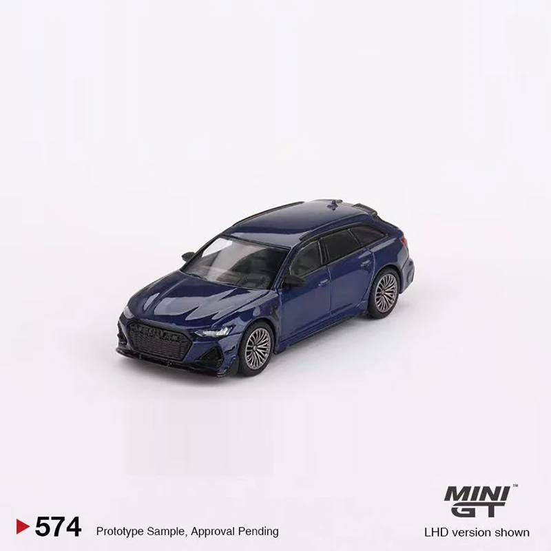 

MINIGT 1:64 Model Car ABT RS6-R Alloy Die-Cast Vehicle #574 LHD Blue Metallic