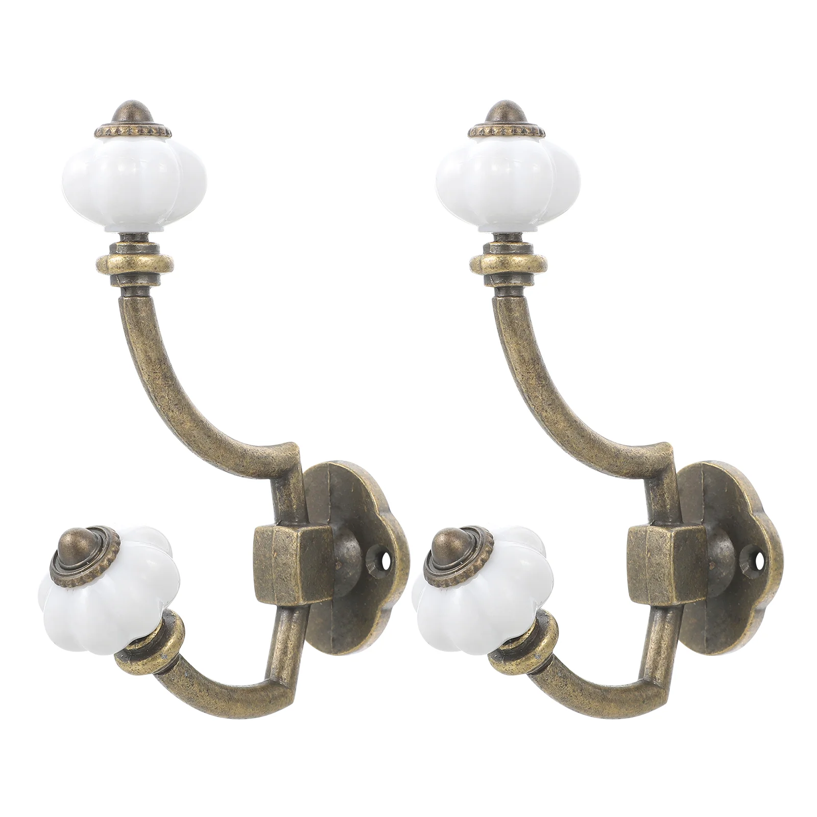 

2 Pcs Zinc Alloy Vintage Wall Hooks for Hanging Coat Towel Hat Strong Bearing Capacity Home Kitchen Entrance Bathroom