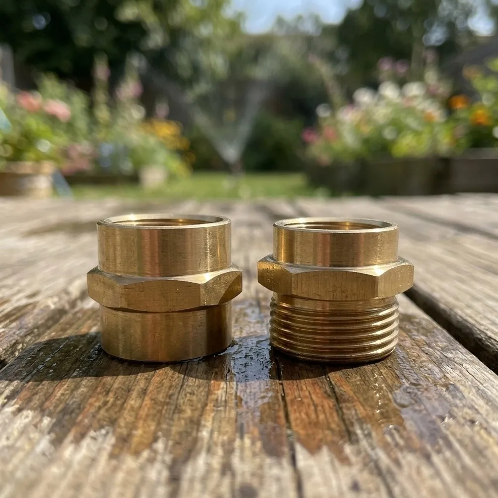 Brass Adapter for Garden Hose Fittings with and 3/4 Thread Compatibility to Consistent Water Delivery Outdoors