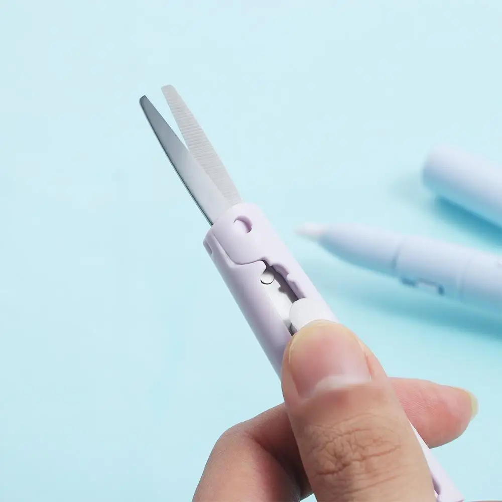 Cutting Supplies Cutting Tool Safe for Diary Mini Portable Size Precision Art Cutter Sticker Cutter Folding Scissor Pen Cutter