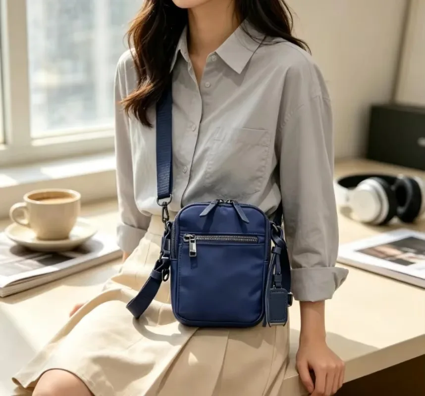 Ultra Lightweight Nylon Shoulder Bag Small Mini Premium Fashion Minimalist Elegant Casual Crossbody Sling Pack New Gym